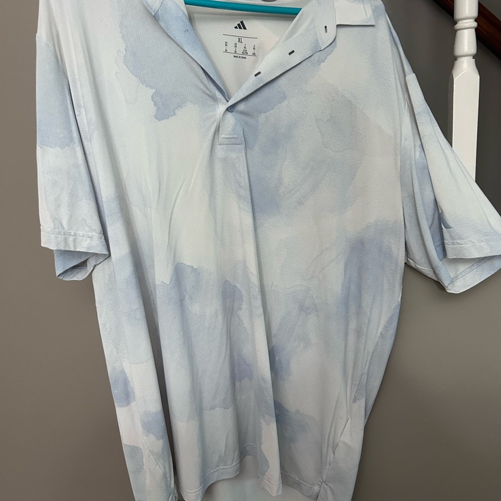Adidas Men's Light Blue Polo Shirt